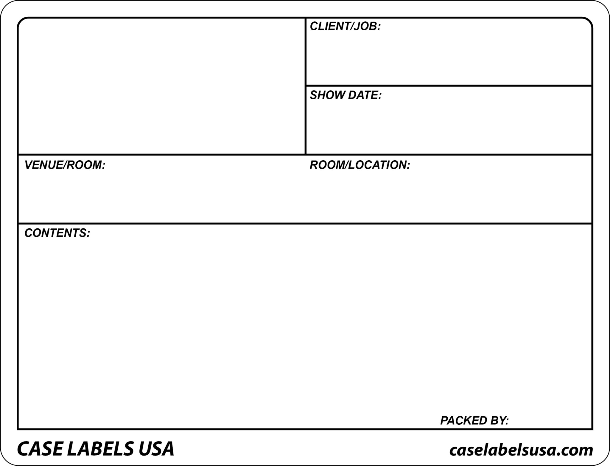 6.5″ X 8.5″ Standard Label (MCL 085952) - Case Labels USA