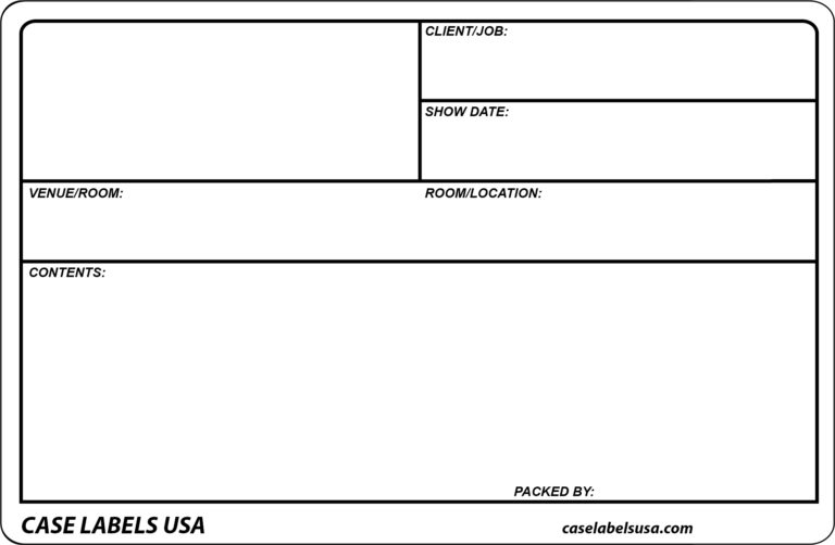 Mini Standard Case Label