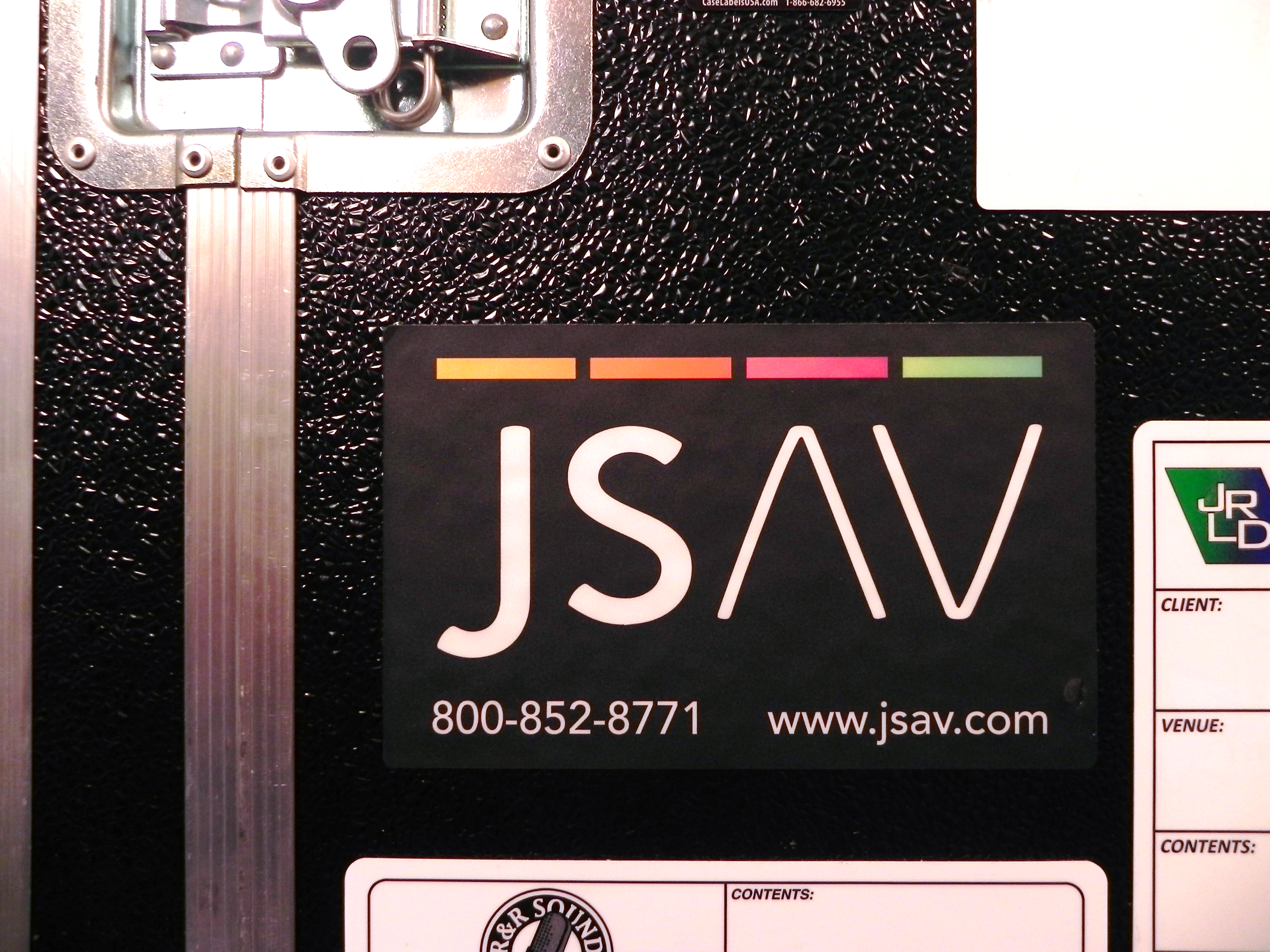 Case Label Designs: JS AV logo